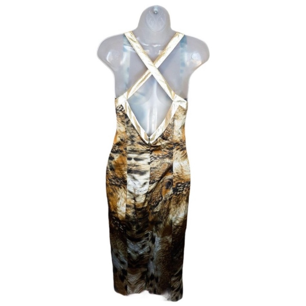 Just Cavalli Animal Print satin midi dress - Picture 4 of 8